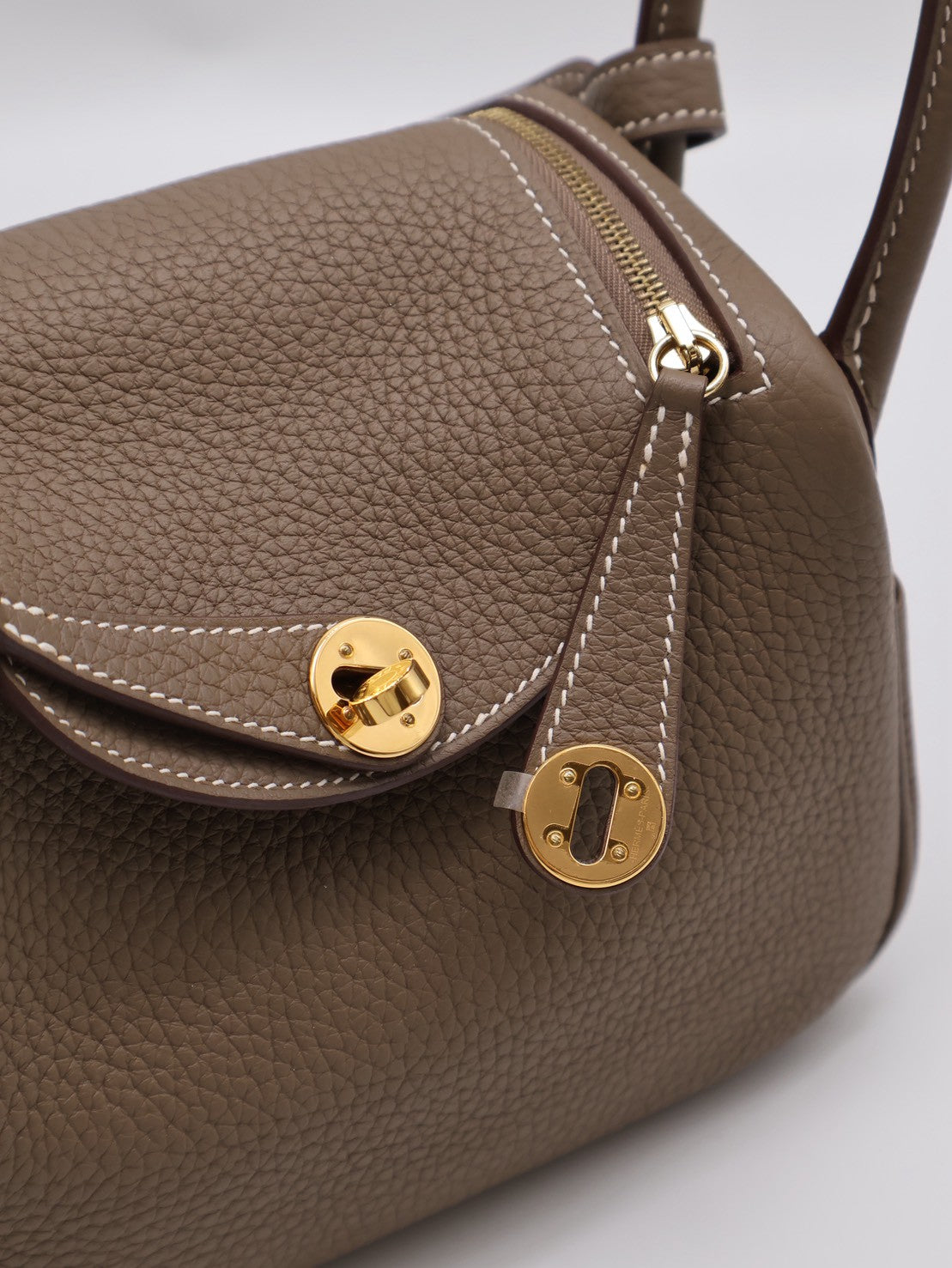 HERMES Mini Lindy - Etoupe 18 大象灰金 Z