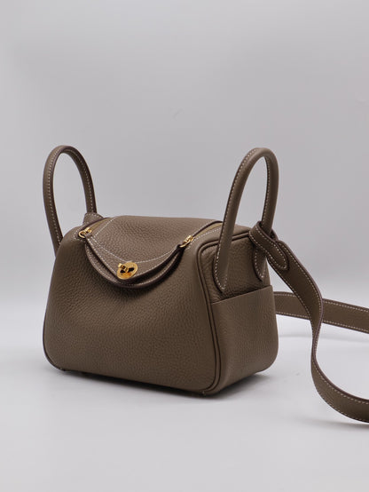 HERMES Mini Lindy - Etoupe 18 大象灰金 Z
