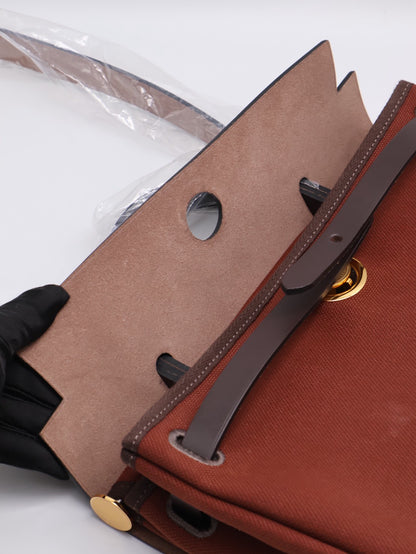 HERMES Herbag Zip 31 - 愛馬仕紅 / 烏木金 Z