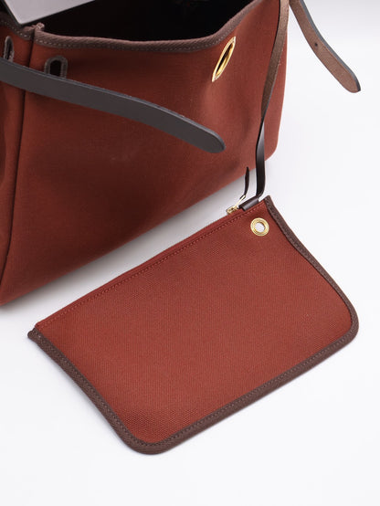 HERMES Herbag Zip 31 - 愛馬仕紅 / 烏木金 Z