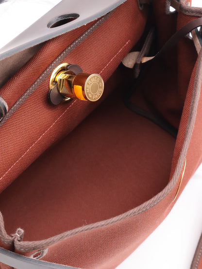 HERMES Herbag Zip 31 - 愛馬仕紅 / 烏木金 Z
