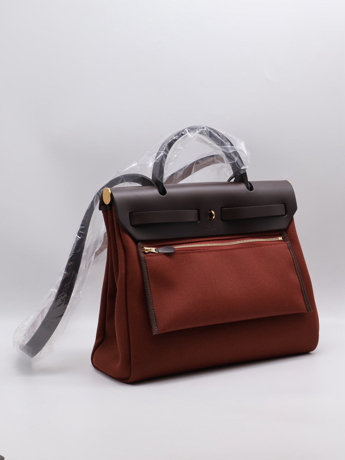 HERMES Herbag Zip 31 - 愛馬仕紅 / 烏木金 Z
