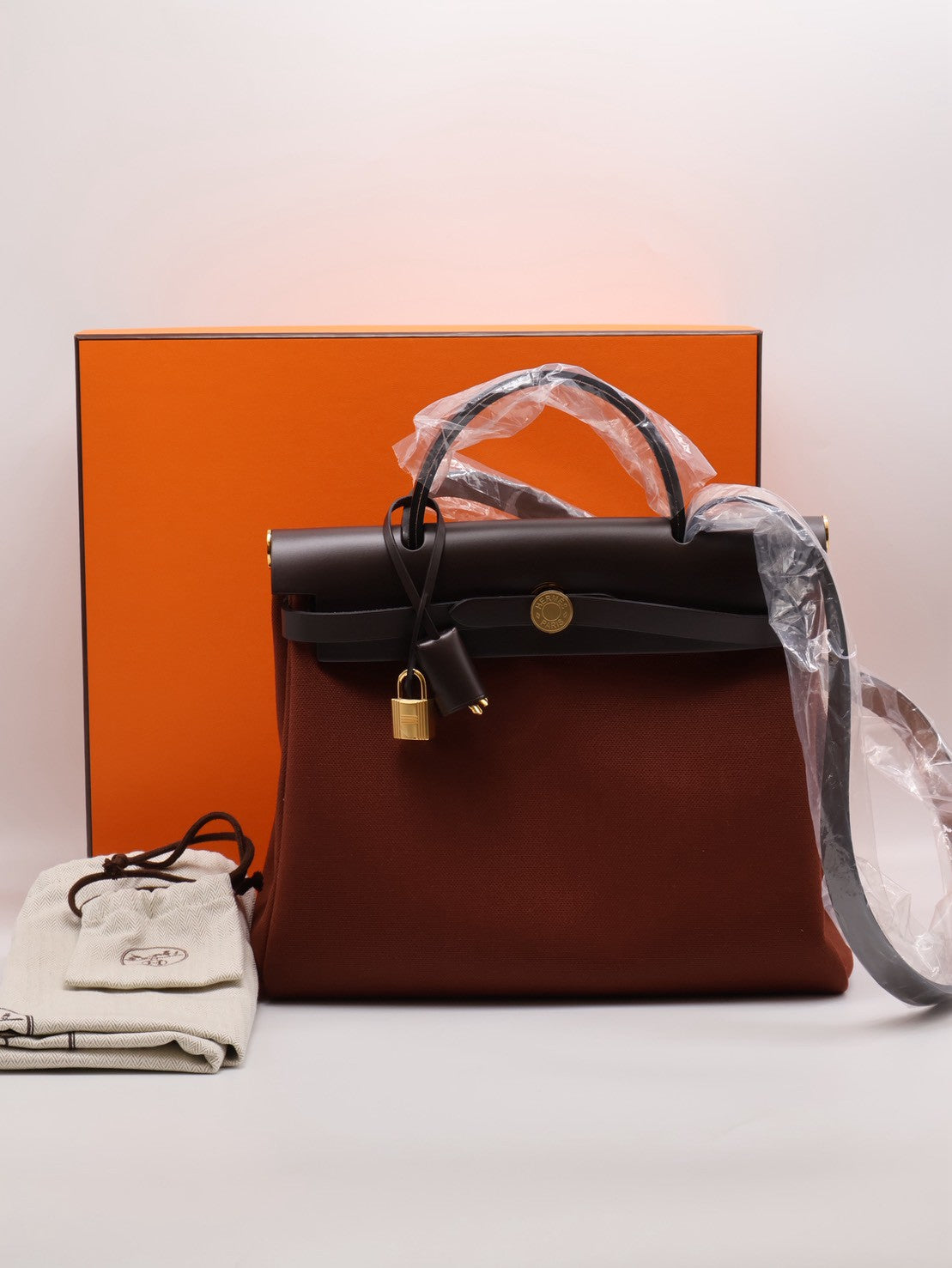 HERMES Herbag Zip 31 - 愛馬仕紅 / 烏木金 Z