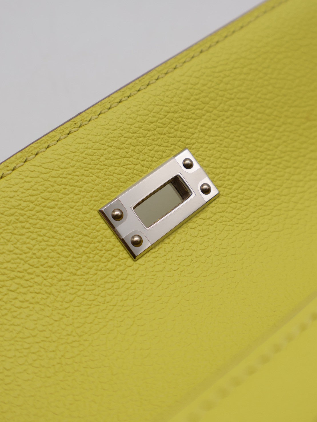 HERMES Kelly danse ll - Lime 9R 檸檬黃銀 Z
