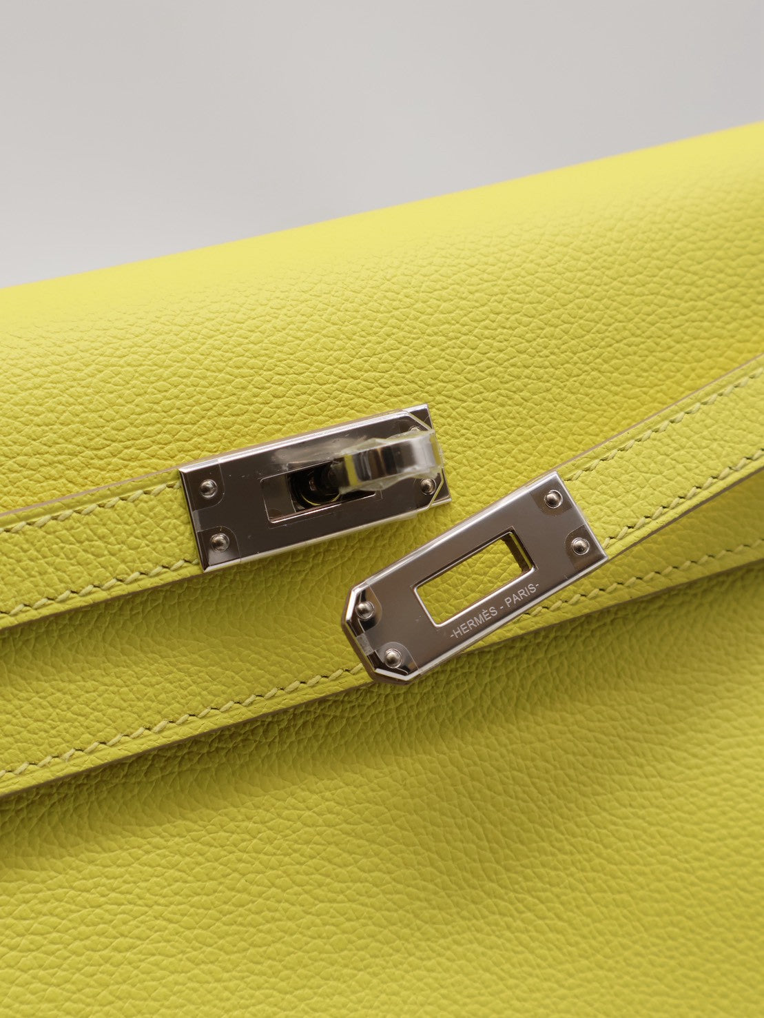 HERMES Kelly danse ll - Lime 9R 檸檬黃銀 Z