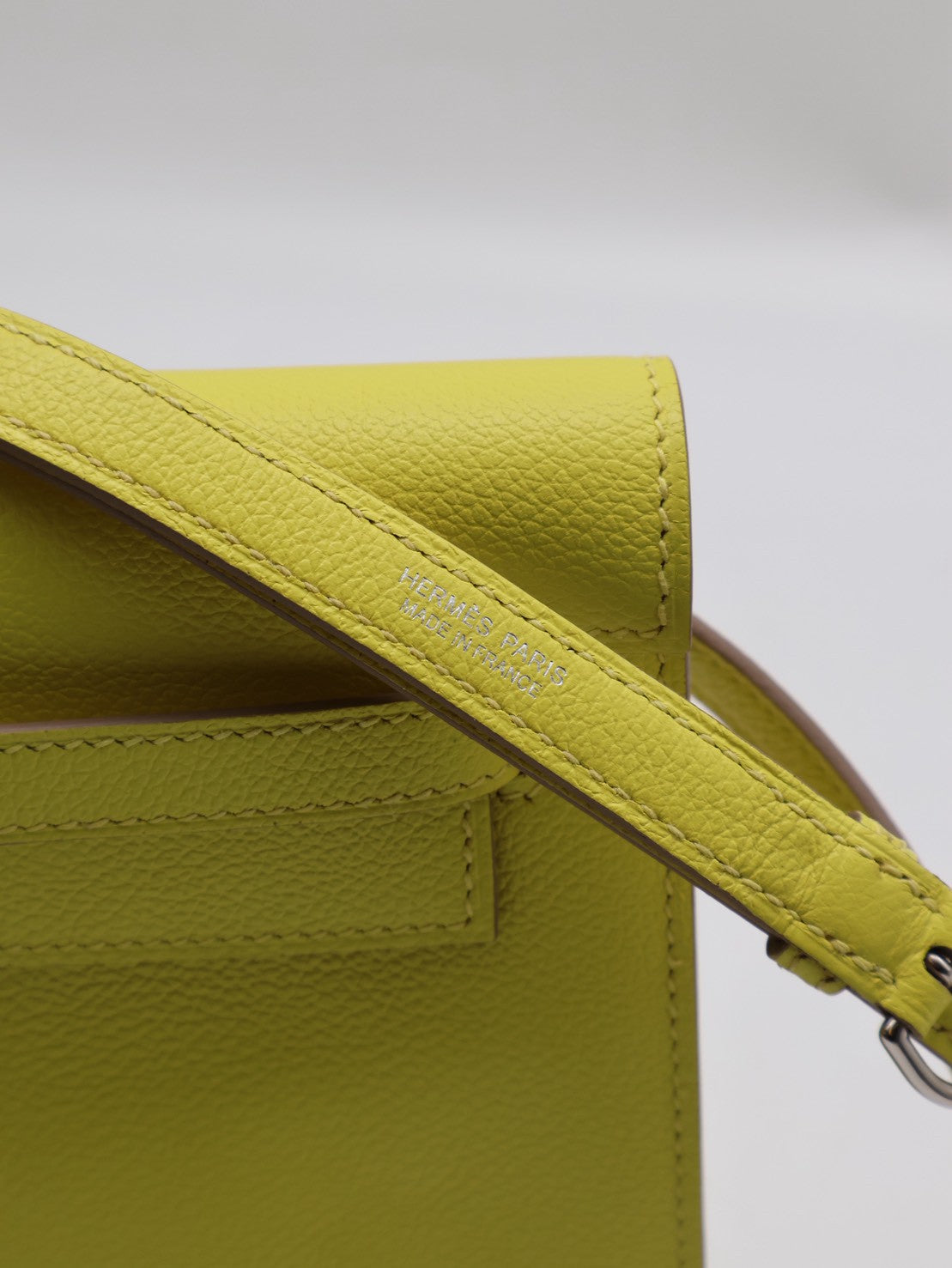 HERMES Kelly danse ll - Lime 9R 檸檬黃銀 Z