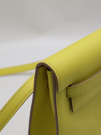 HERMES Kelly danse ll - Lime 9R 檸檬黃銀 Z