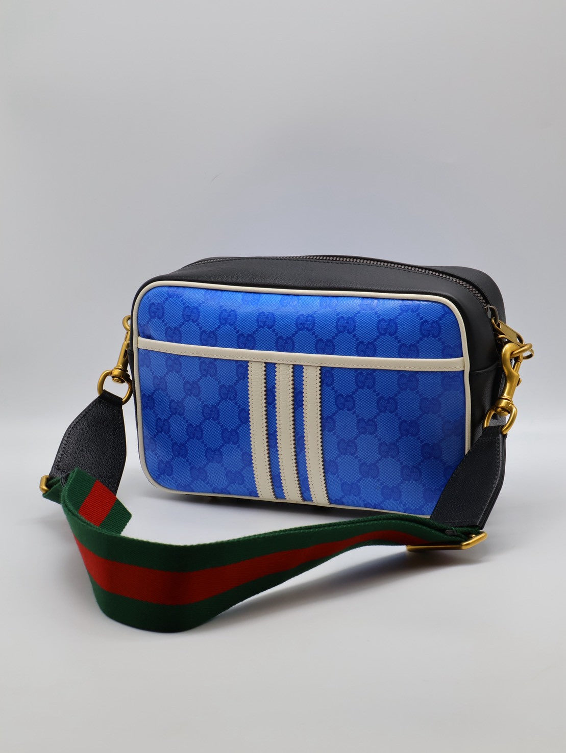GUCCI x Adidas聯名款相機包 - 藍