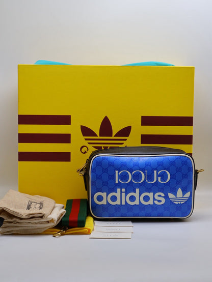GUCCI x Adidas聯名款相機包 - 藍