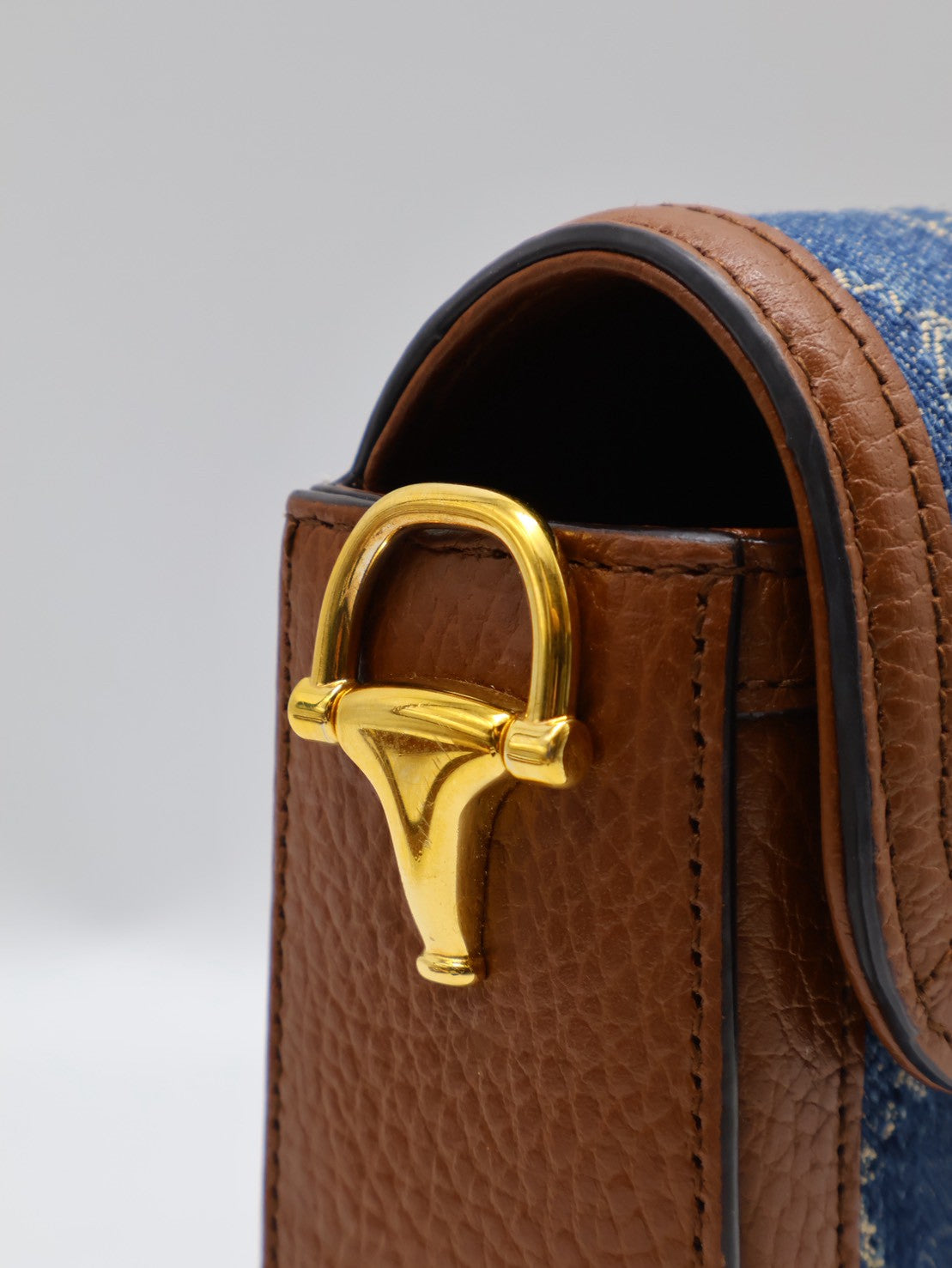 GUCCI Horsebit 1955馬銜釦馬鞍包 - mini牛仔