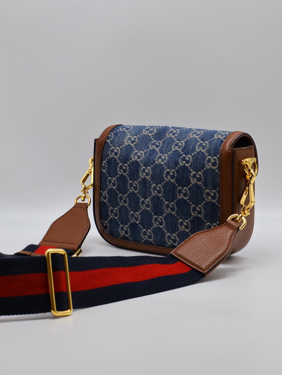 GUCCI Horsebit 1955馬銜釦馬鞍包 - mini牛仔