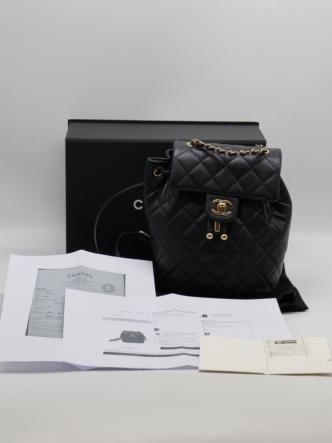 CHANEL 薩爾茨堡雙肩包 - 小號黑金