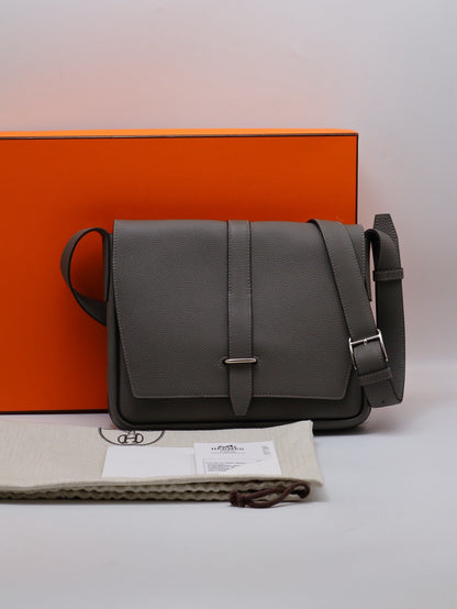 HERMES Steve light junior郵差包 - Gris Meyer 0L 積雨雲灰銀 B
