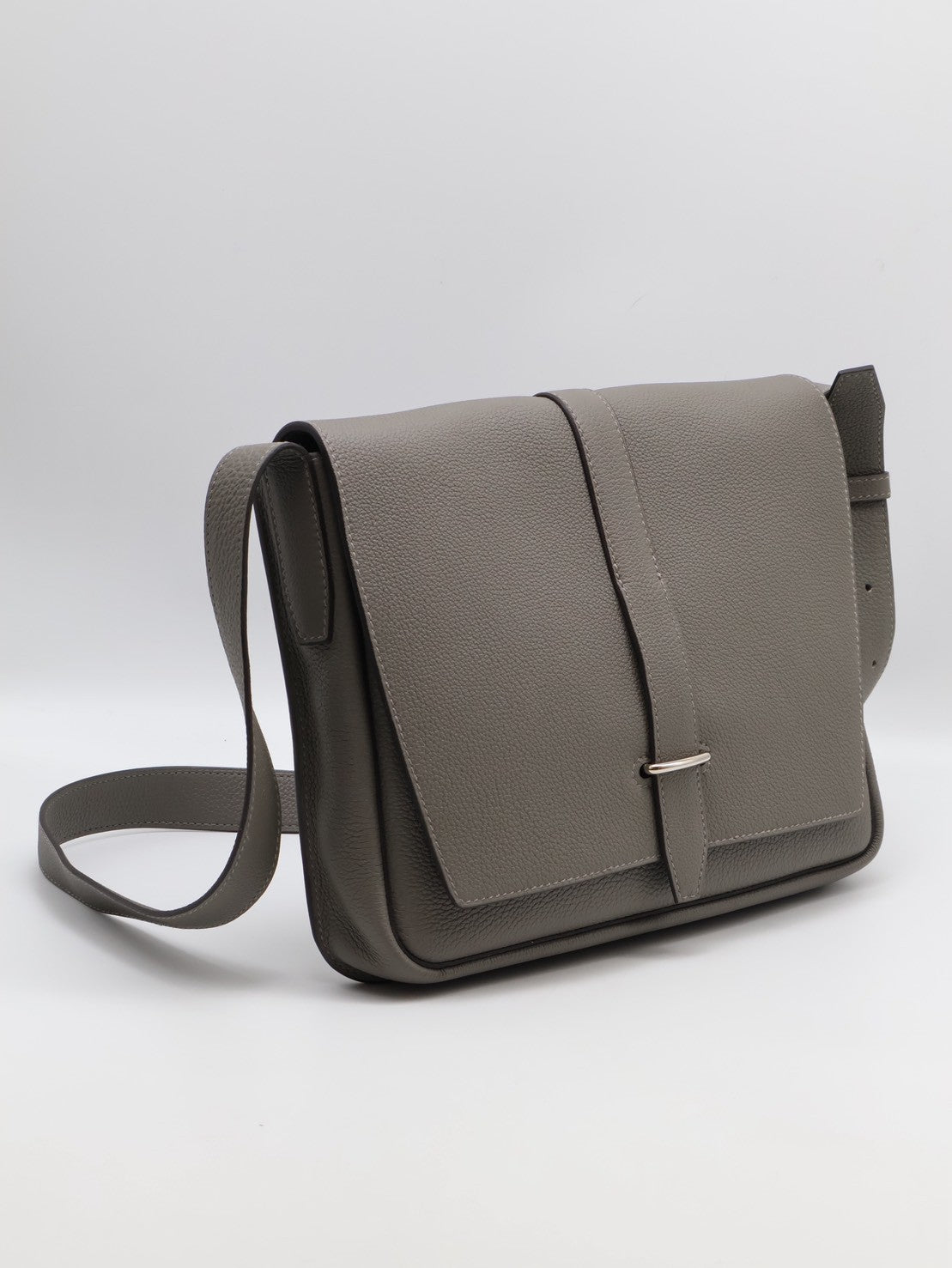 HERMES Steve light junior郵差包 - Gris Meyer 0L 積雨雲灰銀 B