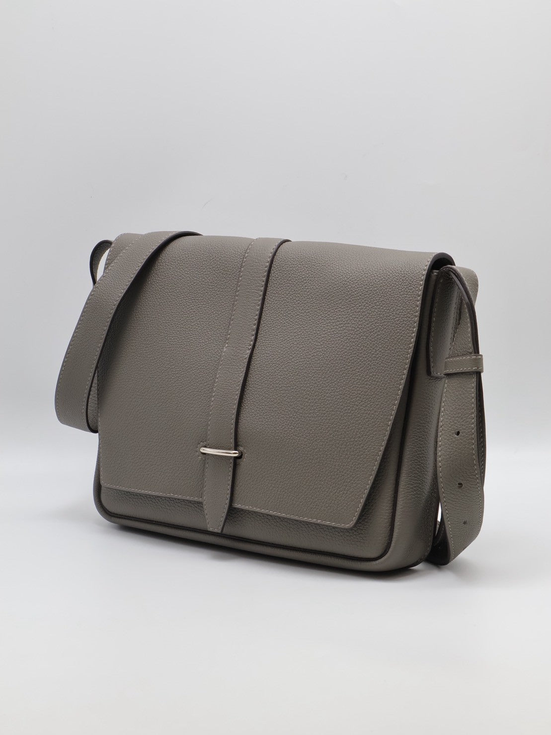 HERMES Steve light junior郵差包 - Gris Meyer 0L 積雨雲灰銀 B