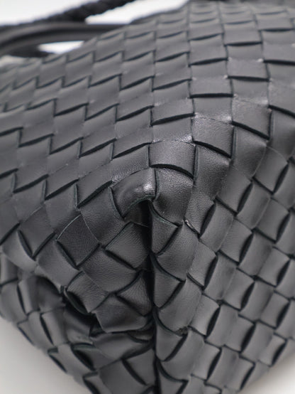 BOTTEGA VENETA Andiamo編織單肩包 - 中號黑金