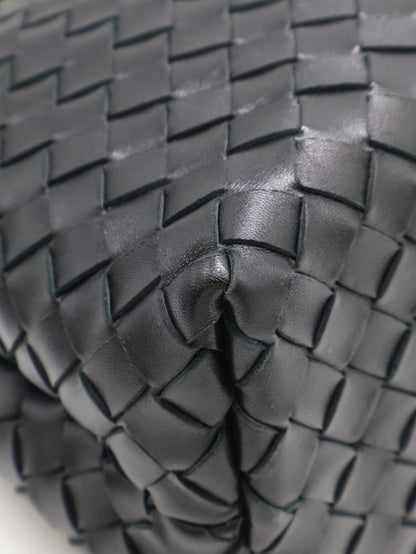 BOTTEGA VENETA Andiamo編織單肩包 - 中號黑金