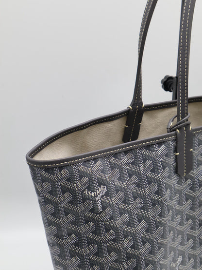 GOYARD 新版亞麻帆布Tote - 小號灰
