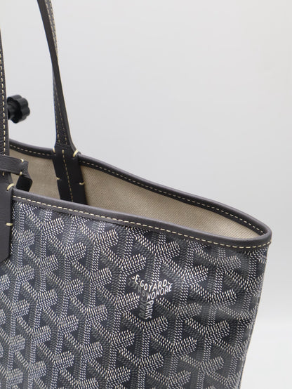 GOYARD 新版亞麻帆布Tote - 小號灰