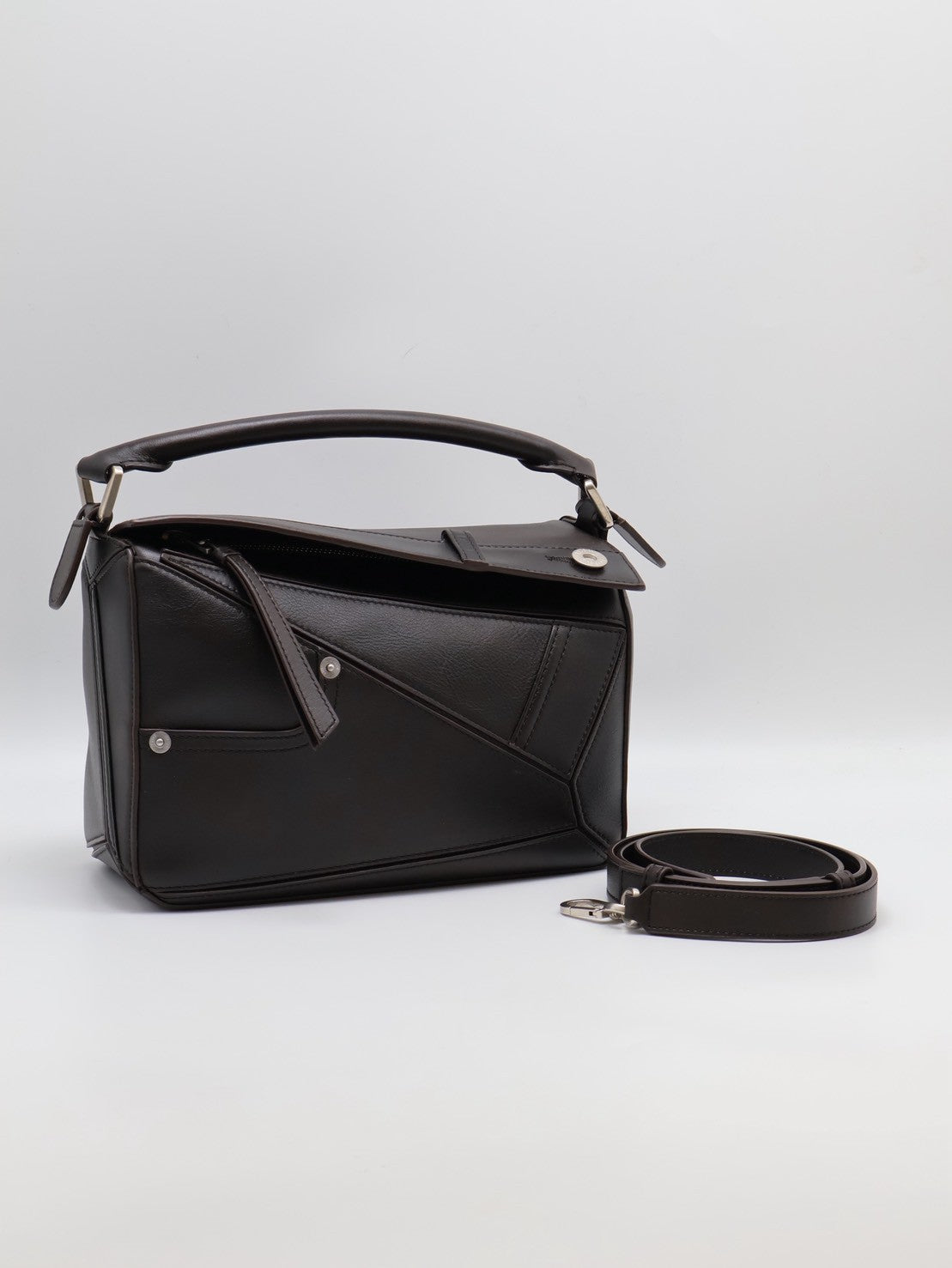 LOEWE Panta puzzle - 小號深咖啡