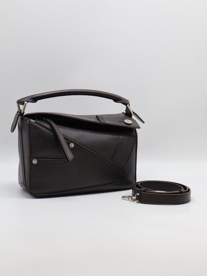 LOEWE Panta puzzle - 小號深咖啡