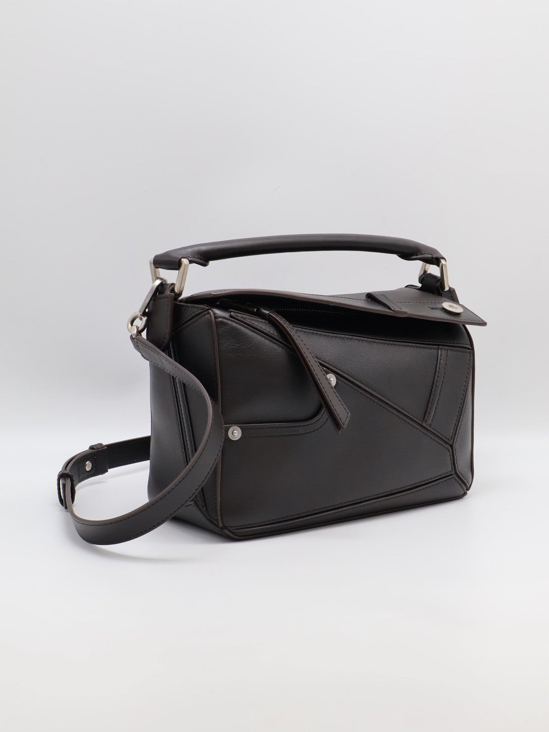 LOEWE Panta puzzle - 小號深咖啡