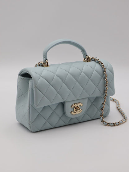 CHANEL 21K Handle Mini CF20 - 寶寶藍