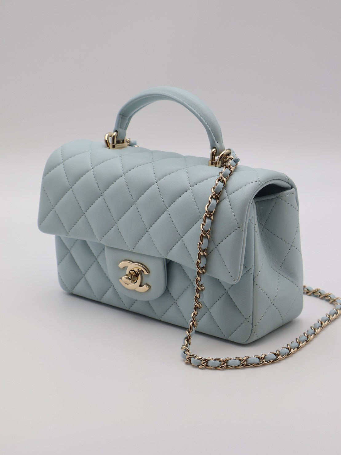 CHANEL 21K Handle Mini CF20 - 寶寶藍