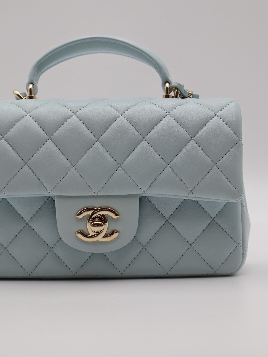 CHANEL 21K Handle Mini CF20 - 寶寶藍