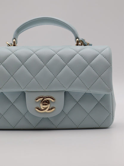 CHANEL 21K Handle Mini CF20 - 寶寶藍