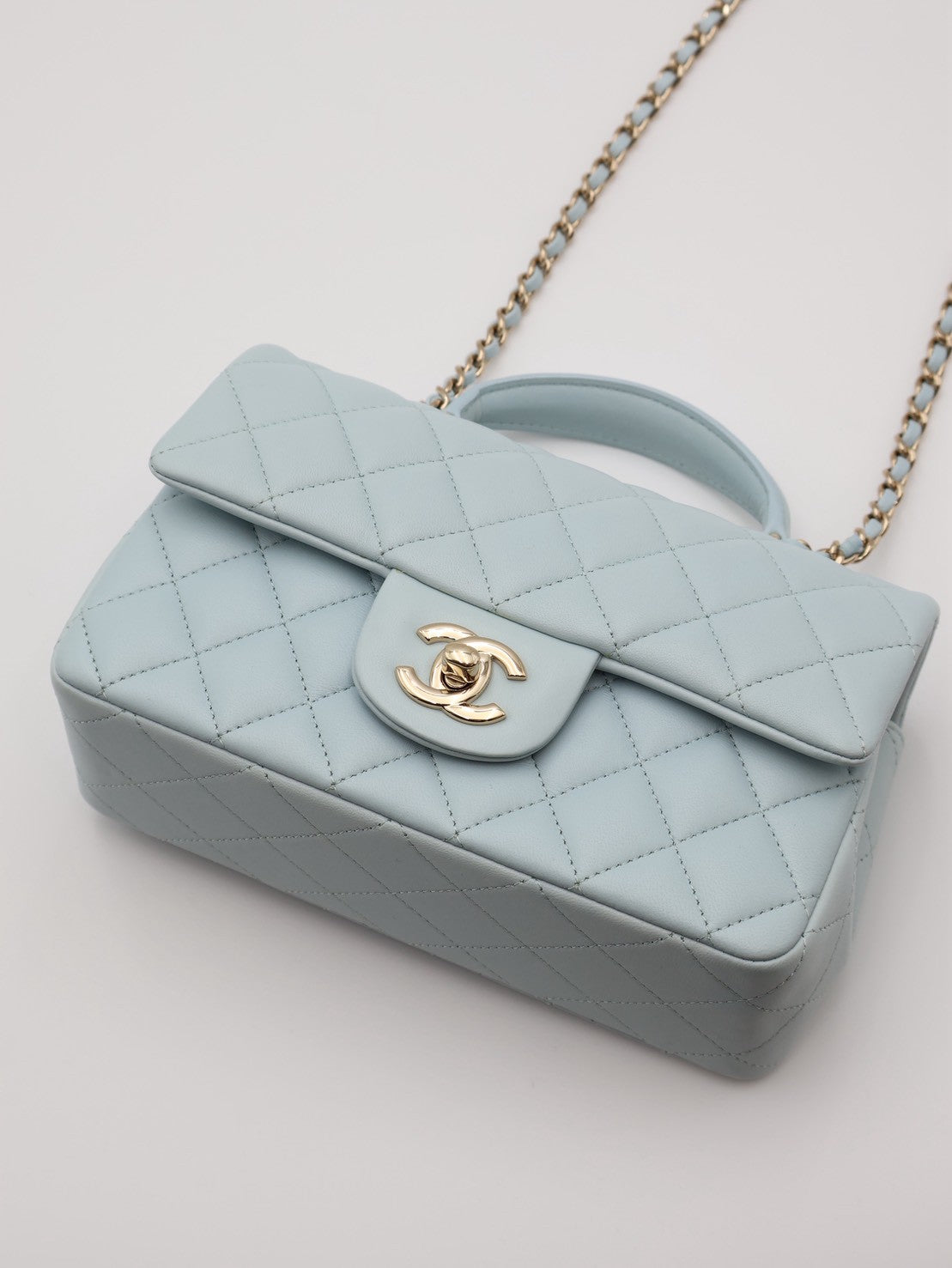 CHANEL 21K Handle Mini CF20 - 寶寶藍