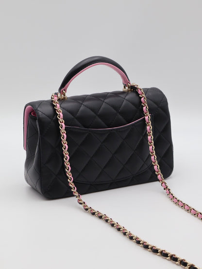 CHANEL 23P Handle Mini CF20 - 黑粉金