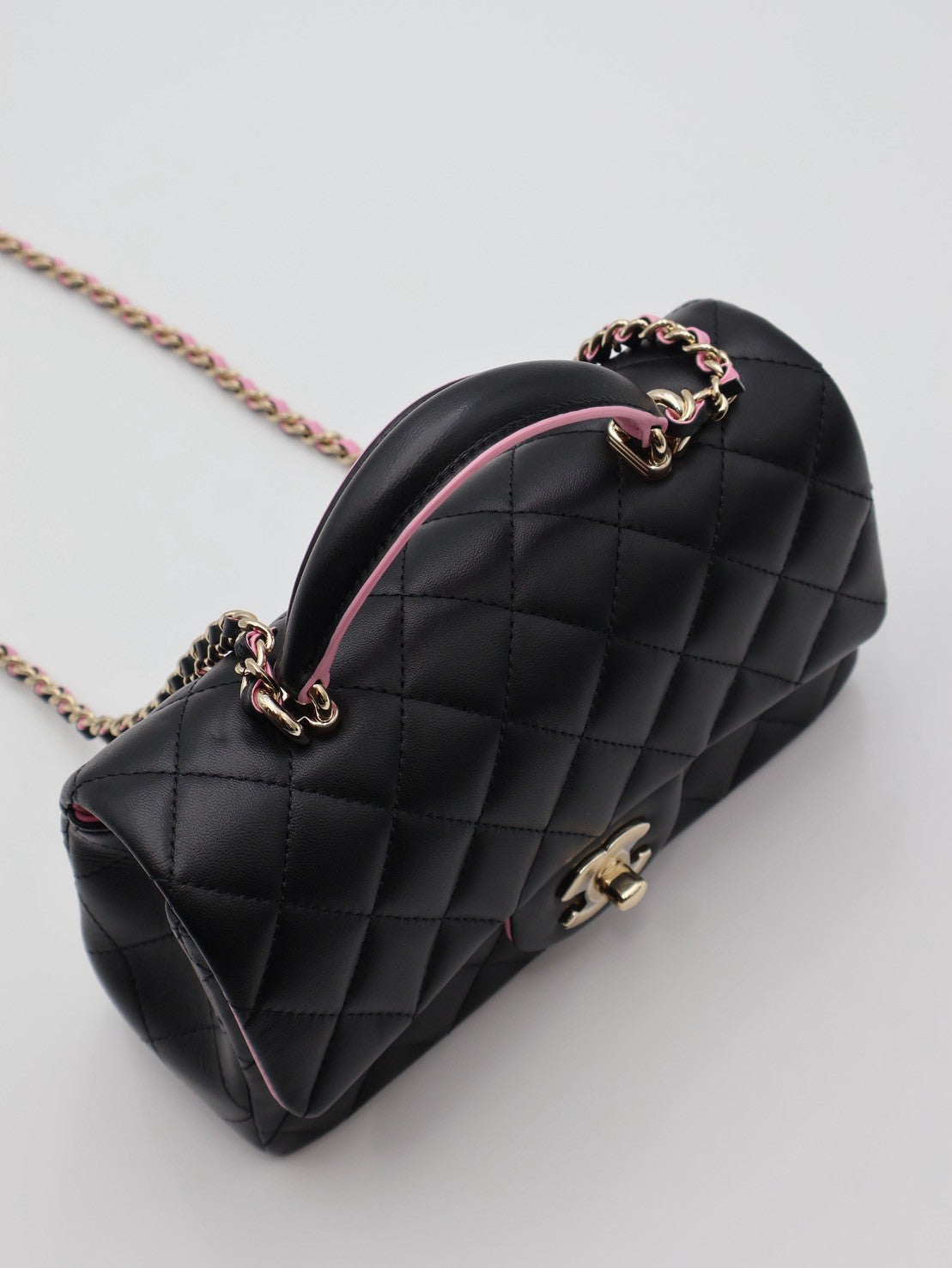 CHANEL 23P Handle Mini CF20 - 黑粉金