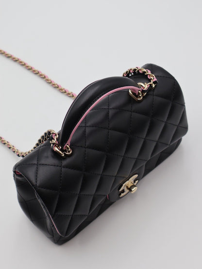 CHANEL 23P Handle Mini CF20 - 黑粉金