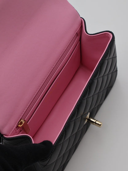 CHANEL 23P Handle Mini CF20 - 黑粉金