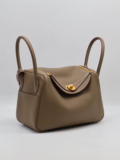 HERMES Lindy 26 -  Etoupe 18 大象灰金 K