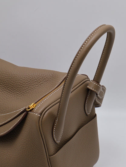 HERMES Lindy 26 -  Etoupe 18 大象灰金 K
