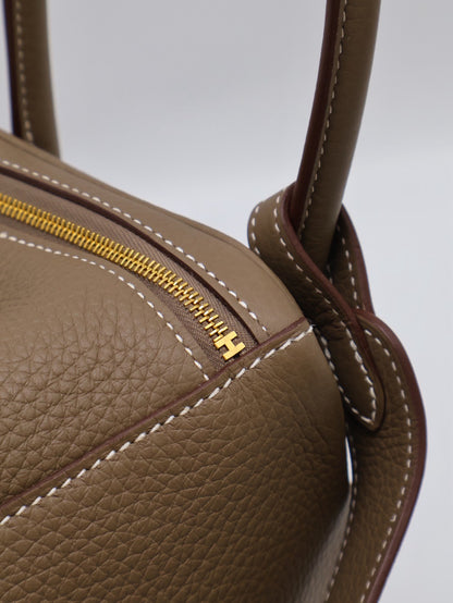 HERMES Lindy 26 -  Etoupe 18 大象灰金 K