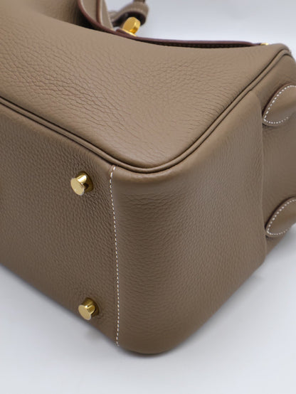HERMES Lindy 26 -  Etoupe 18 大象灰金 K