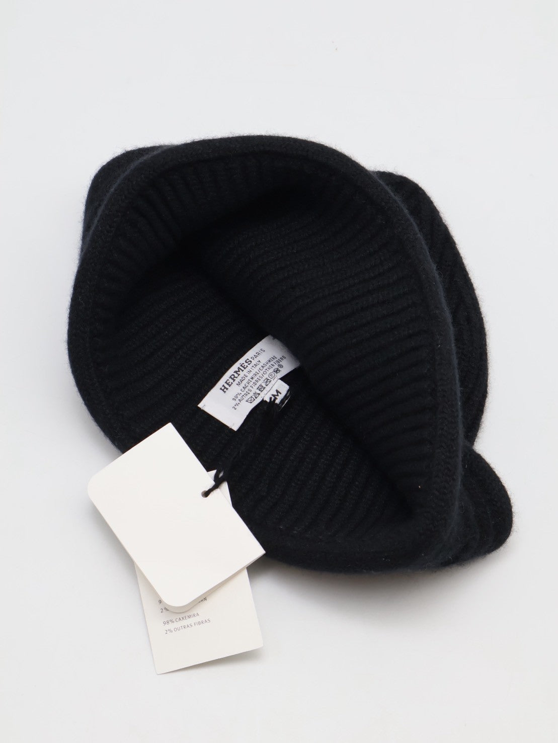HERMES Heaven twist beanie針織毛帽 - M 黑