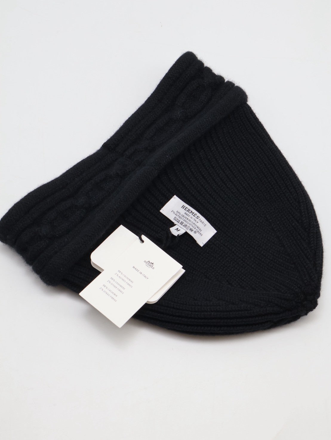 HERMES Heaven twist beanie針織毛帽 - M 黑