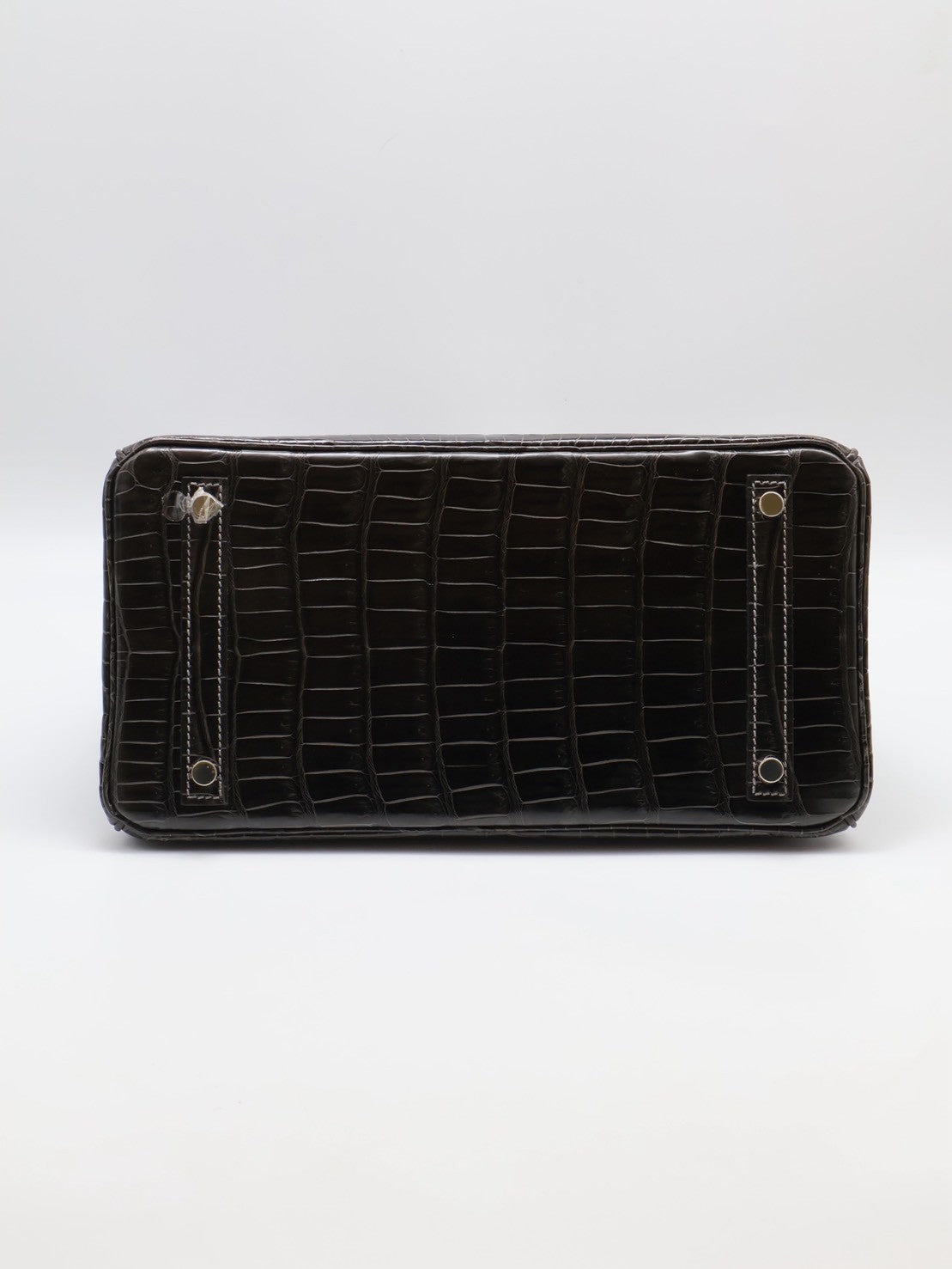 HERMES Birkin 30 亮面鱷魚皮 - Noir 89 黑銀 🅁