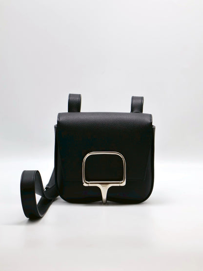 HERMES Della Mini - Noir 89 黑銀 U