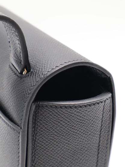 HERMES Della Mini - Noir 89 黑銀 U