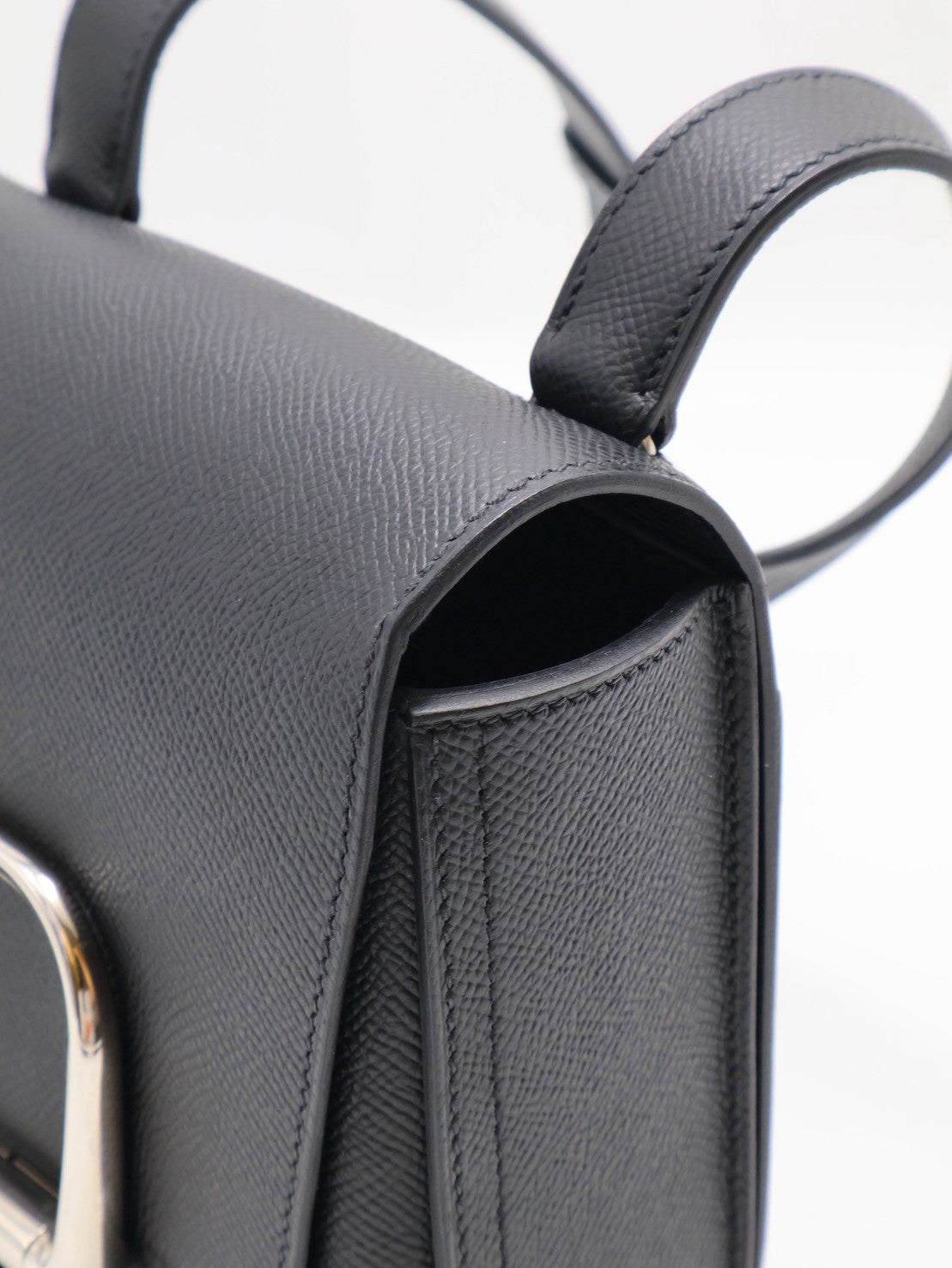 HERMES Della Mini - Noir 89 黑銀 U