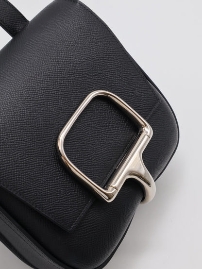 HERMES Della Mini - Noir 89 黑銀 U