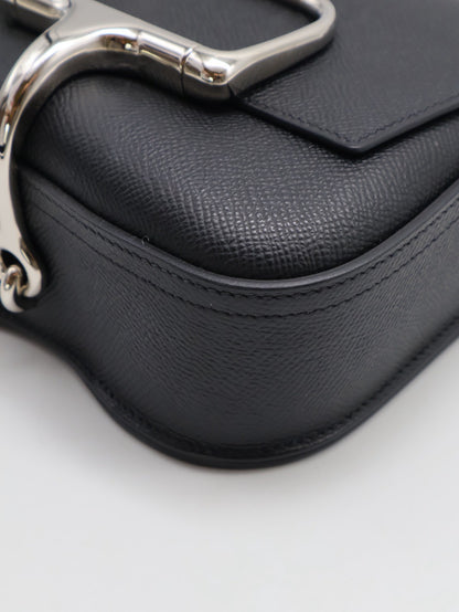 HERMES Della Mini - Noir 89 黑銀 U