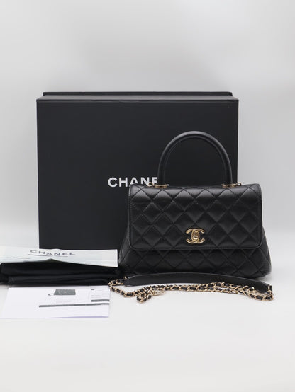 CHANEL Coco Handle - 小號黑金