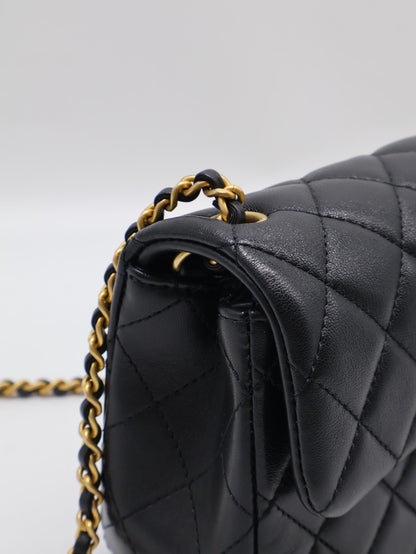 CHANEL 經典口蓋包Mini CF20 - 金球黑金