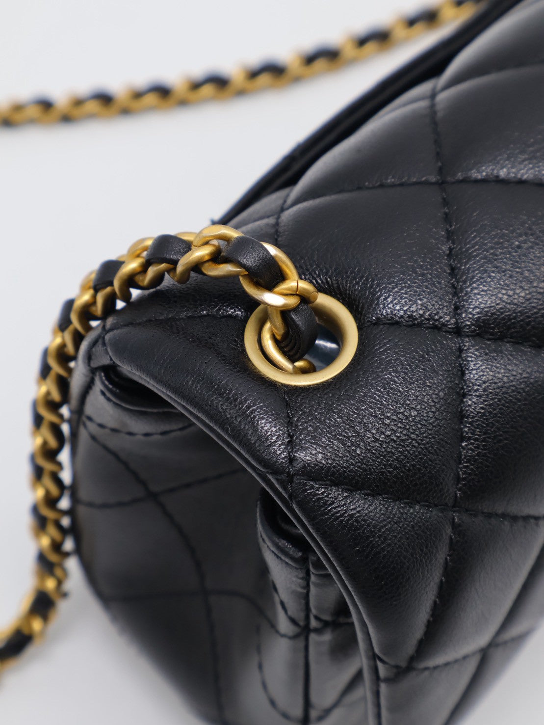 CHANEL 經典口蓋包Mini CF20 - 金球黑金